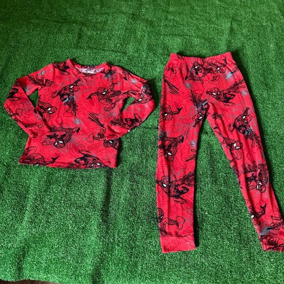 Bundle Pokemon Pikachu & Marvel Spiderman Two Pieces Pajama Set Kids Size 10 - Picture 9 of 15